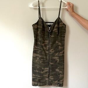Topshop Camo Denim Dress